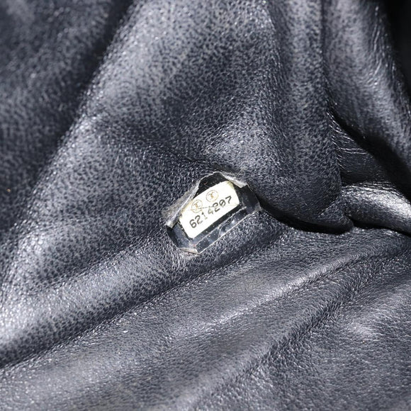 CHANEL Bowling Tote Bag Caviar Skin Black Silver CC Auth mr3311V