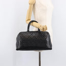 CHANEL Bowling Tote Bag Caviar Skin Black Silver CC Auth mr3311V-23