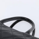 CHANEL Bowling Tote Bag Caviar Skin Black Silver CC Auth mr3311V-8