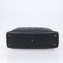 CHANEL Bowling Tote Bag Caviar Skin Black Silver CC Auth mr3311V-9