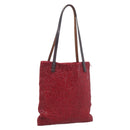 FENDI Tote Bag Beads Red Auth mr3315V-1