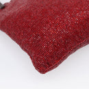 FENDI Tote Bag Beads Red Auth mr3315V-13