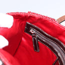 FENDI Tote Bag Beads Red Auth mr3315V-19