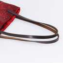 FENDI Tote Bag Beads Red Auth mr3315V-7