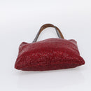 FENDI Tote Bag Beads Red Auth mr3315V-9