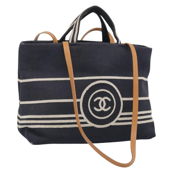 CHANELCoco Hand Bag Denim 2way Navy CC Auth mr3316V