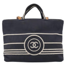 CHANELCoco Hand Bag Denim 2way Navy CC Auth mr3316V-2