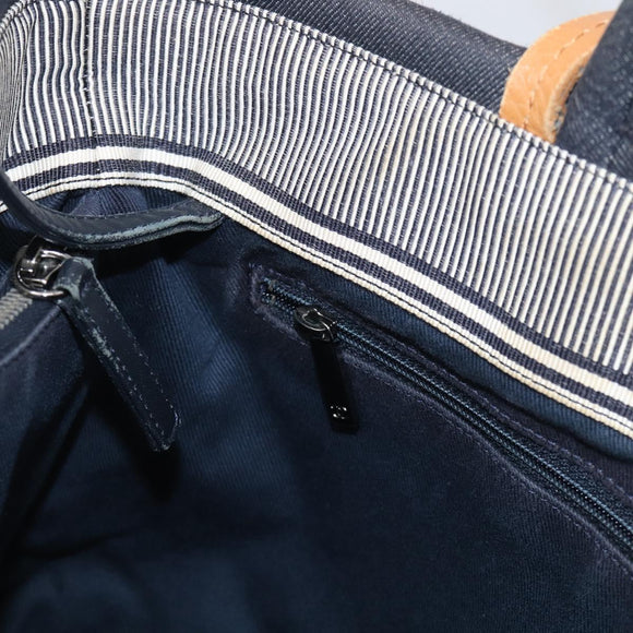 CHANELCoco Hand Bag Denim 2way Navy CC Auth mr3316V