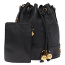 CHANEL Purse Shoulder Bag Lamb Skin Black Gold CC Auth mr3318V-1