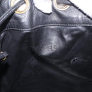 CHANEL Purse Shoulder Bag Lamb Skin Black Gold CC Auth mr3318V-15