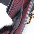 CHANEL Matelasse Chain Shoulder Bag Lamb Skin Black Gold CC Auth mr3319-24