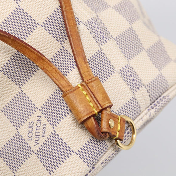 LOUIS VUITTON Damier Azur Neverfull MM Tote Bag N41605 LV Auth mr3320