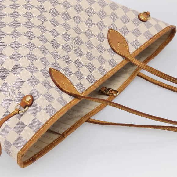 LOUIS VUITTON Damier Azur Neverfull MM Tote Bag N41605 LV Auth mr3320