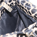 FENDI Hand Bag Satin Brown Gold Auth mr3325A-21