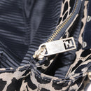 FENDI Hand Bag Satin Brown Gold Auth mr3325A-23