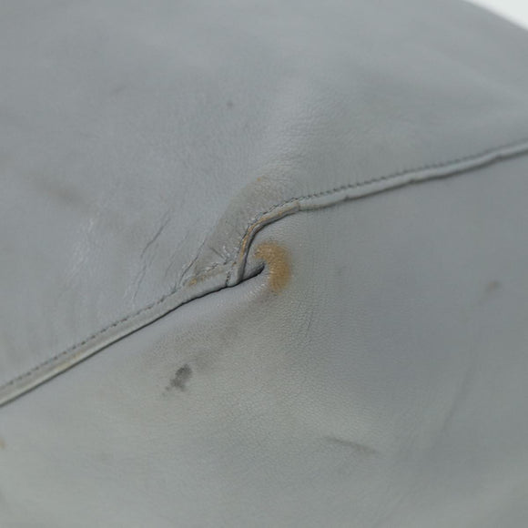 CELINE Horizontal Cabas Tote Bag Leather Light Blue Auth mr333