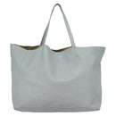 CELINE Horizontal Cabas Tote Bag Leather Light Blue Auth mr333-13
