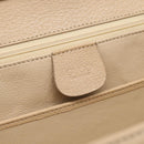 GUCCI Bamboo Hand Bag Leather 2way Beige Gold Auth mr3331V-18