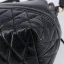 Miu Miu Shoulder Bag Leather Black Gold Auth mr3332-12