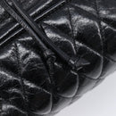 Miu Miu Shoulder Bag Leather Black Gold Auth mr3332-16