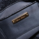 Miu Miu Shoulder Bag Leather Black Gold Auth mr3332-17