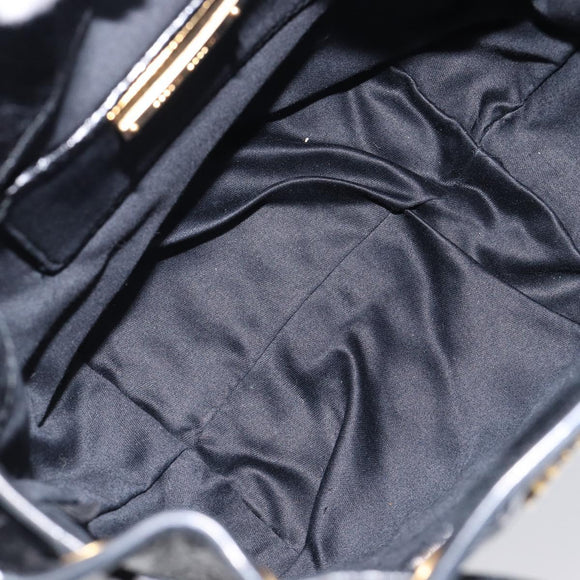 Miu Miu Shoulder Bag Leather Black Gold Auth mr3332