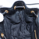 Miu Miu Shoulder Bag Leather Black Gold Auth mr3332-20