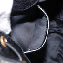Miu Miu Shoulder Bag Leather Black Gold Auth mr3332-21