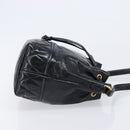 Miu Miu Shoulder Bag Leather Black Gold Auth mr3332-4