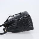 Miu Miu Shoulder Bag Leather Black Gold Auth mr3332-5