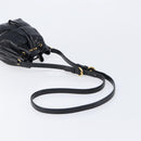 Miu Miu Shoulder Bag Leather Black Gold Auth mr3332-7