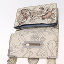 PRADA Kaye Shoulder Bag Leather White Silver Auth mr3336V-18