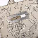PRADA Kaye Shoulder Bag Leather White Silver Auth mr3336V-19