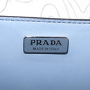 PRADA Kaye Shoulder Bag Leather White Silver Auth mr3336V-20