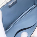 PRADA Kaye Shoulder Bag Leather White Silver Auth mr3336V-21