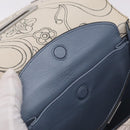 PRADA Kaye Shoulder Bag Leather White Silver Auth mr3336V-27