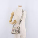 PRADA Kaye Shoulder Bag Leather White Silver Auth mr3336V-31