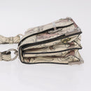 PRADA Kaye Shoulder Bag Leather White Silver Auth mr3336V-5