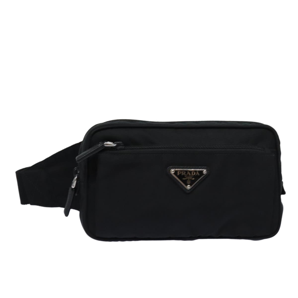 PRADA Waist bag Nylon Black Auth mr341