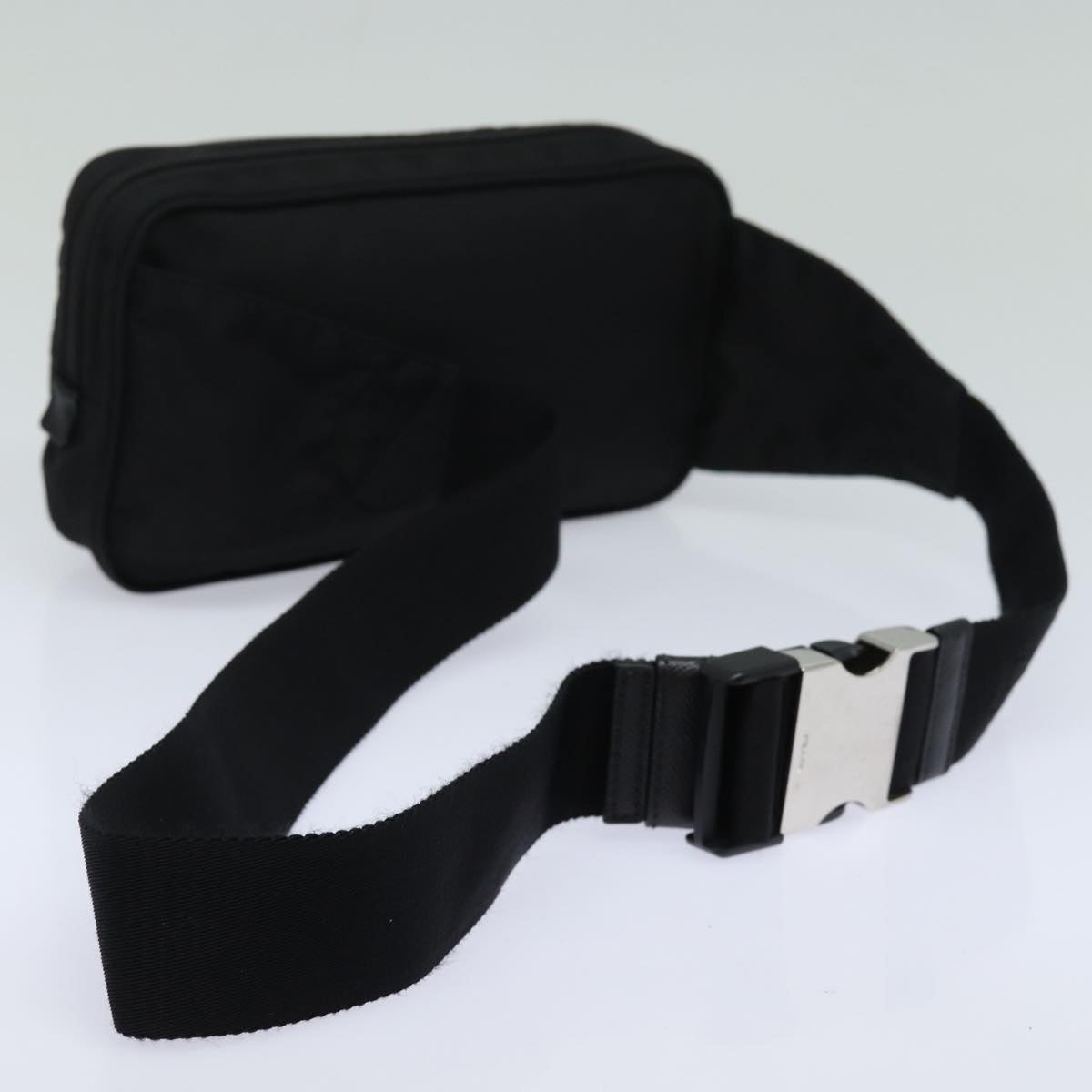 PRADA Waist bag Nylon Black Auth mr341