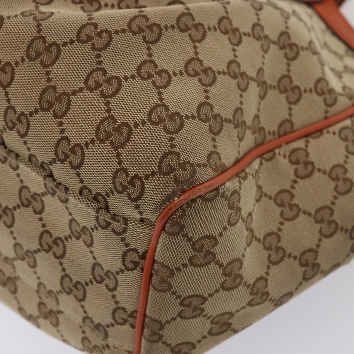 GUCCI GG Canvas Tote Bag Beige 211844 Auth mr343