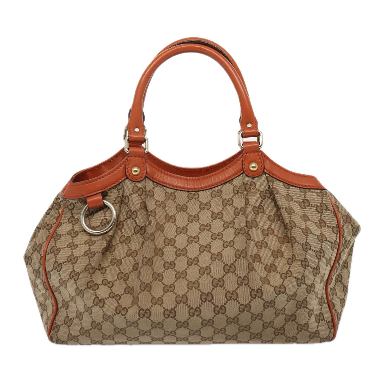 GUCCI GG Canvas Tote Bag Beige 211844 Auth mr343 - 0