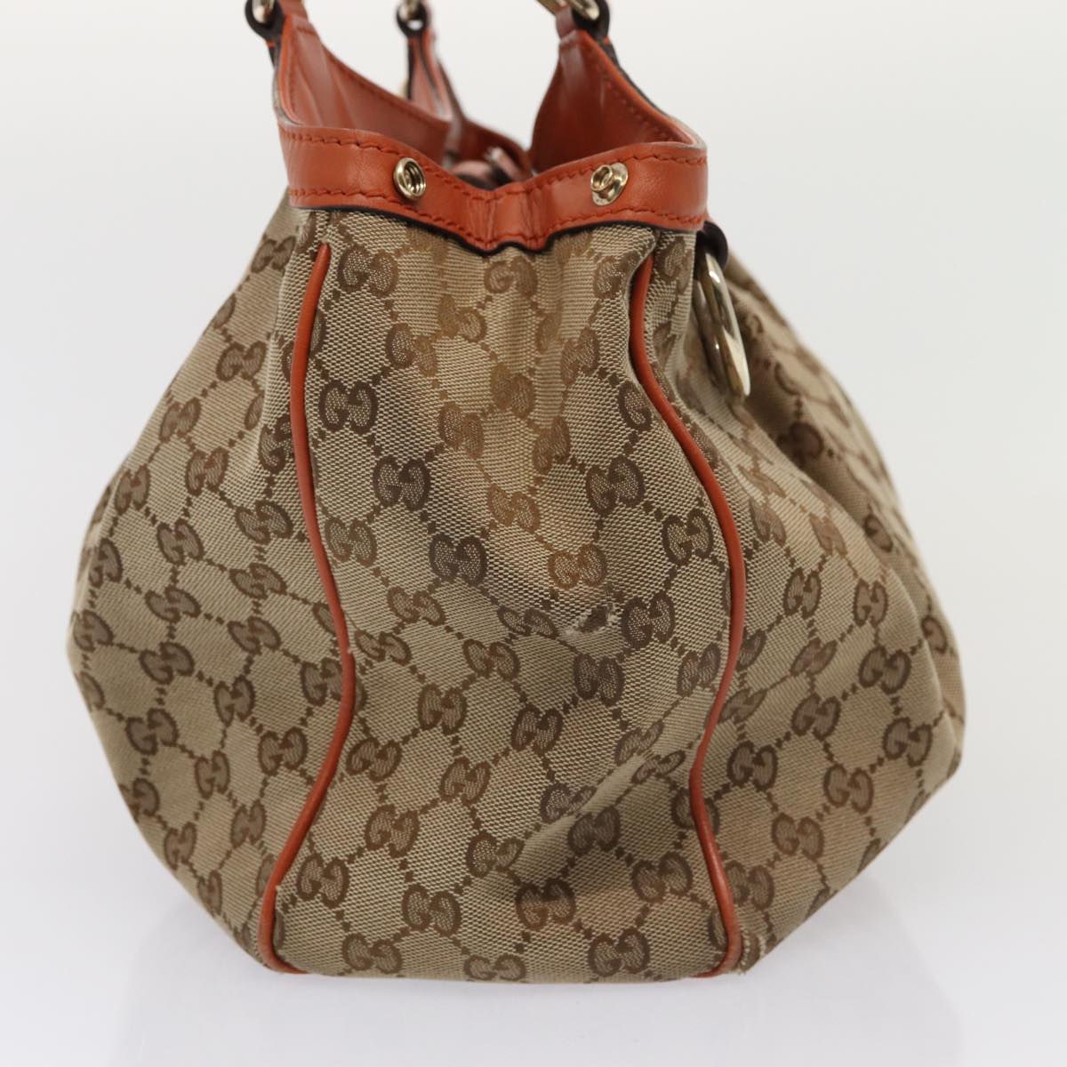 GUCCI GG Canvas Tote Bag Beige 211844 Auth mr343