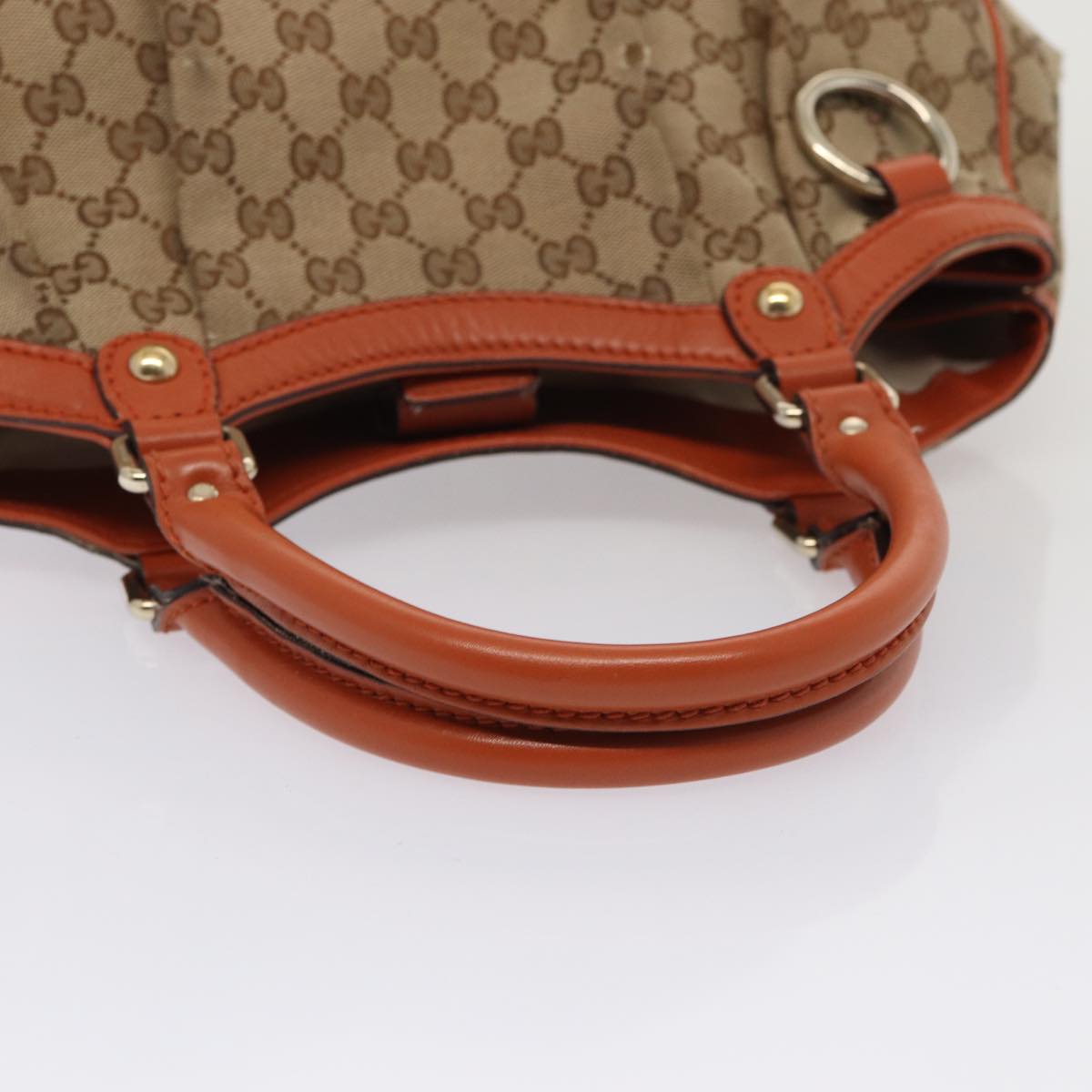 GUCCI GG Canvas Tote Bag Beige 211844 Auth mr343