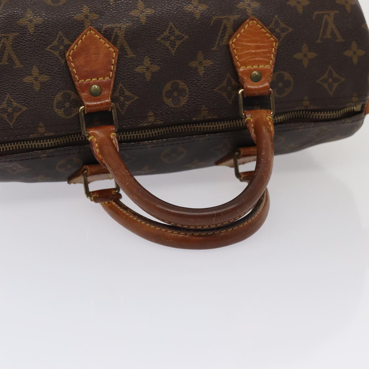 LOUIS VUITTON Monogram Speedy 30 Hand Bag M41526 LV Auth mr350