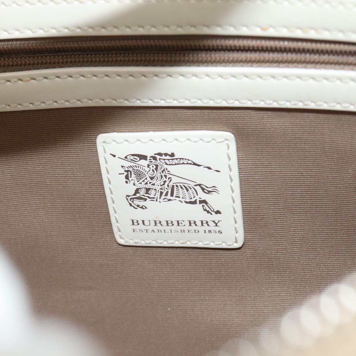 BURBERRY Nova Check Shoulder Bag PVC Beige Auth mr351