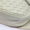 BOTTEGA VENETA INTRECCIATO Body Bag Leather White Auth mr354-14