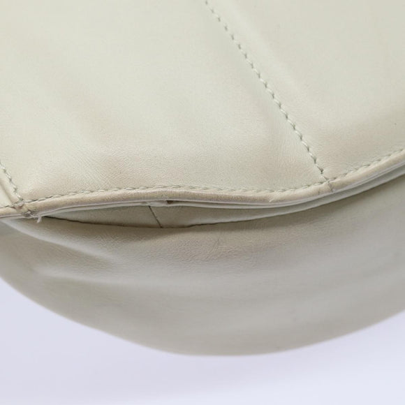 BOTTEGA VENETA INTRECCIATO Body Bag Leather White Auth mr354