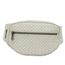 BOTTEGA VENETA INTRECCIATO Body Bag Leather White Auth mr354-13