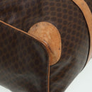 CELINE Macadam Canvas Boston Bag PVC Leather Brown Auth mr364-14